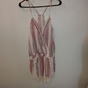 Striped romper size medium